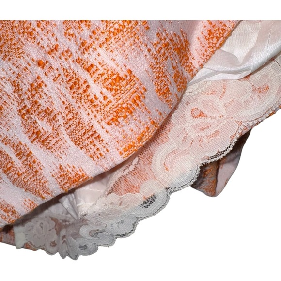 TRINA TURK Sunkissed Floral Jacquard Keyhole Sheath Dress m Orange White Mini 4 - Picture 4 of 8